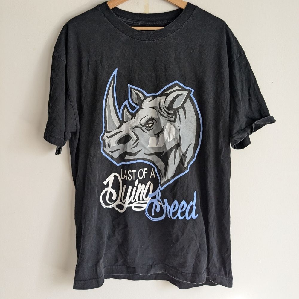Last of A Dying Breed Rhino Graphic Tee Tshirt Men's Size XL